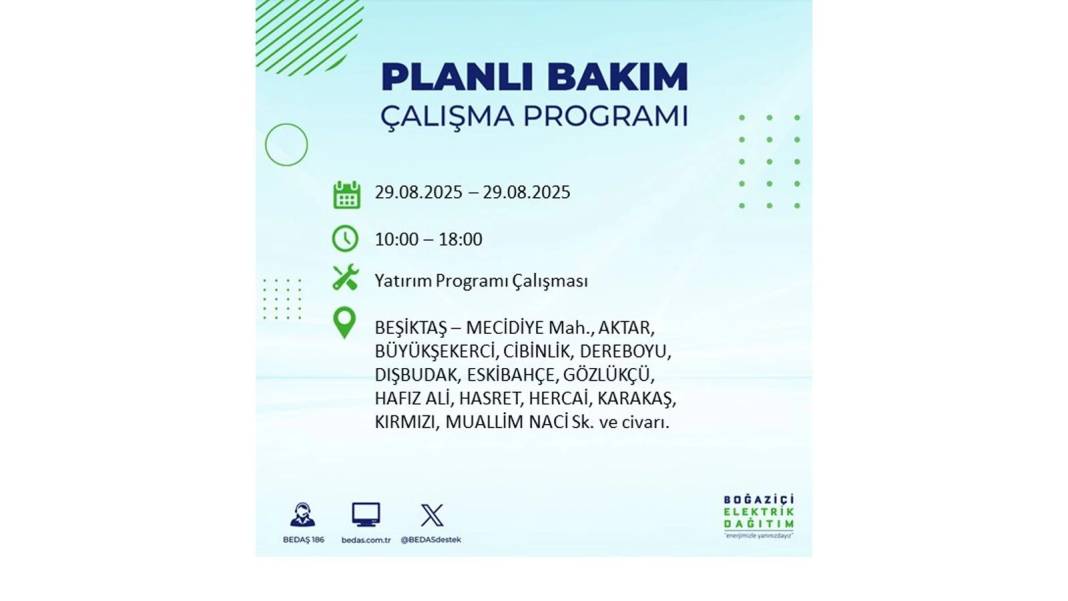 O ilçelerde elektrik olmayacak: BEDAŞ 29 Ağustos Cuma günü elektrik kesintisi yaşayacak ilçeleri sıraladı! 45