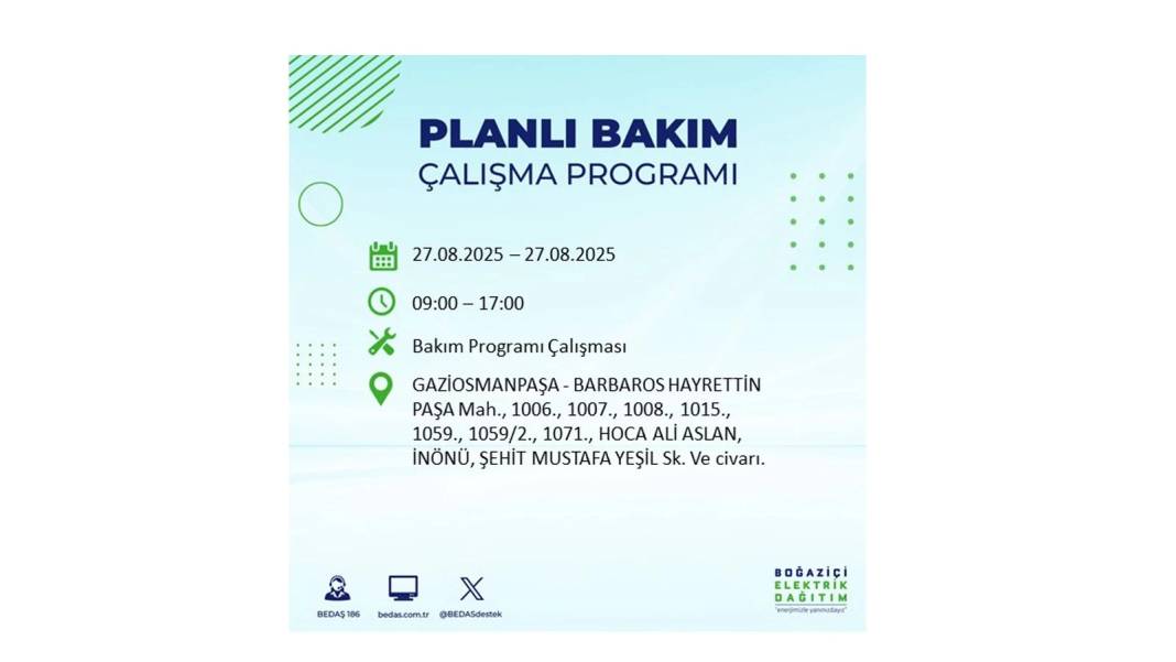 O ilçelerde elektrik olmayacak: BEDAŞ 27 Ağustos Çarşamba günü elektrik kesintisi yaşayacak ilçeleri sıraladı! 46