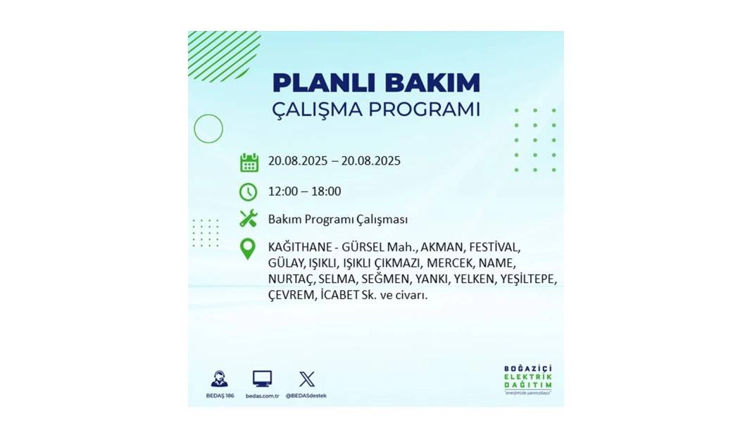 O ilçelerde elektrik olmayacak: BEDAŞ 20 Ağustos Çarşamba elektrik kesintisi yaşayacak ilçeleri sıraladı 22