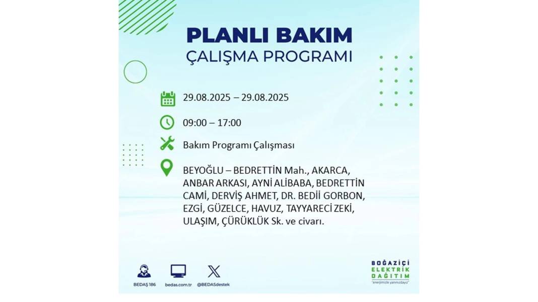 O ilçelerde elektrik olmayacak: BEDAŞ 29 Ağustos Cuma günü elektrik kesintisi yaşayacak ilçeleri sıraladı! 43