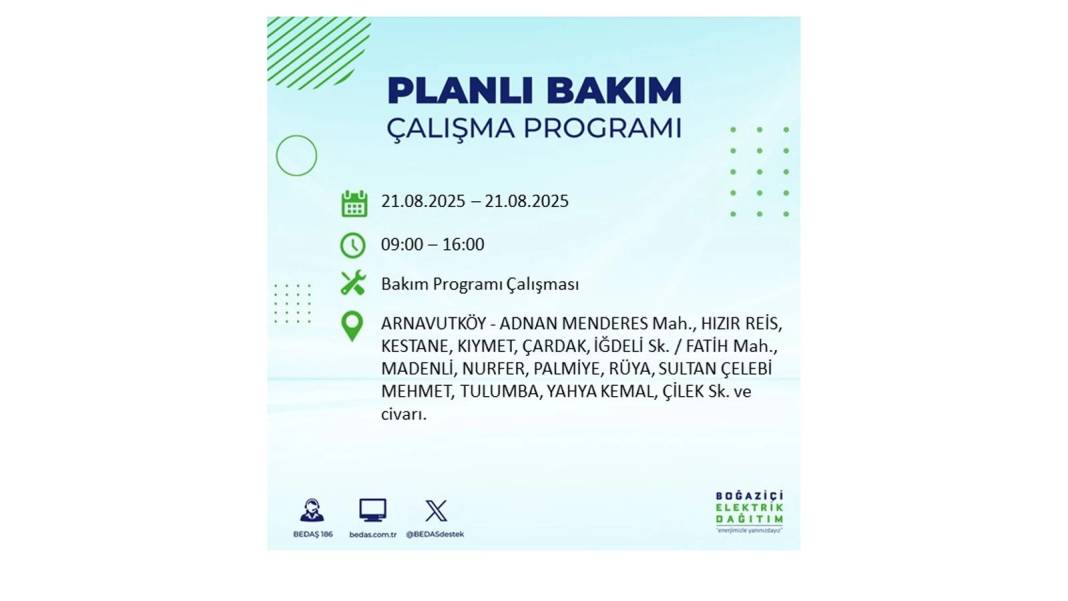 O ilçelerde elektrik olmayacak: BEDAŞ 21 Ağustos Perşembe günü elektrik kesintisi yaşayacak ilçeleri sıraladı! 45