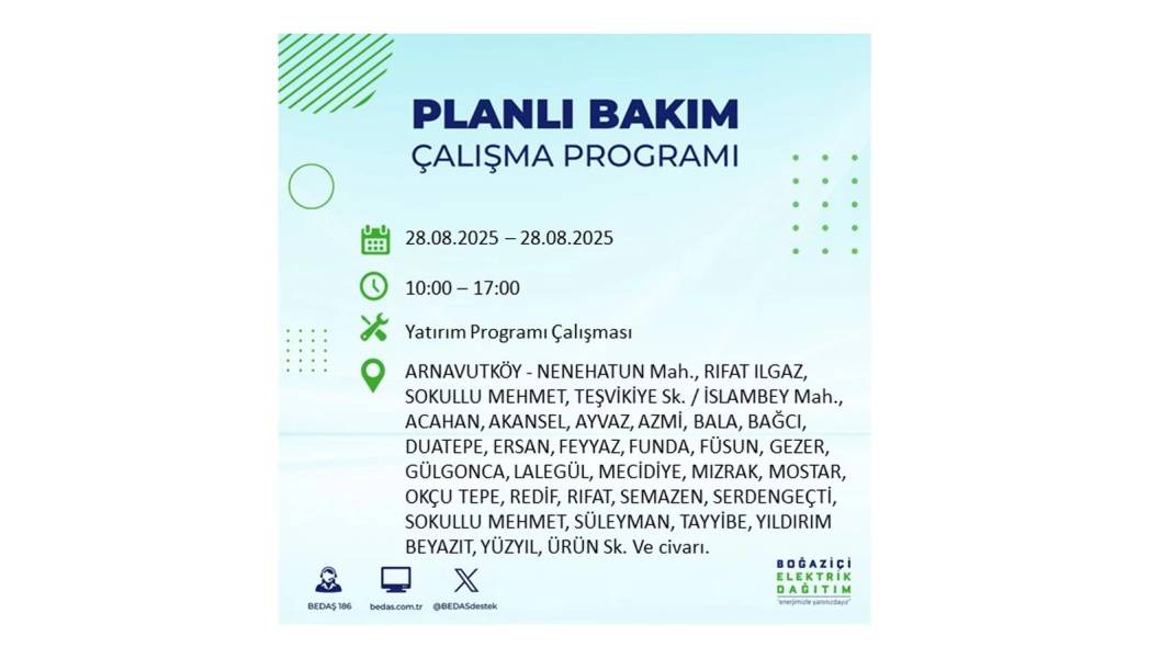 Karanlığa gömülecekler: 28 Ağustos Perşembe İstanbul'da elektrik kesintisi yaşayacak ilçeler belli oldu! 70
