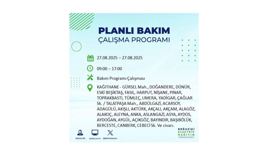 O ilçelerde elektrik olmayacak: BEDAŞ 27 Ağustos Çarşamba günü elektrik kesintisi yaşayacak ilçeleri sıraladı! 39