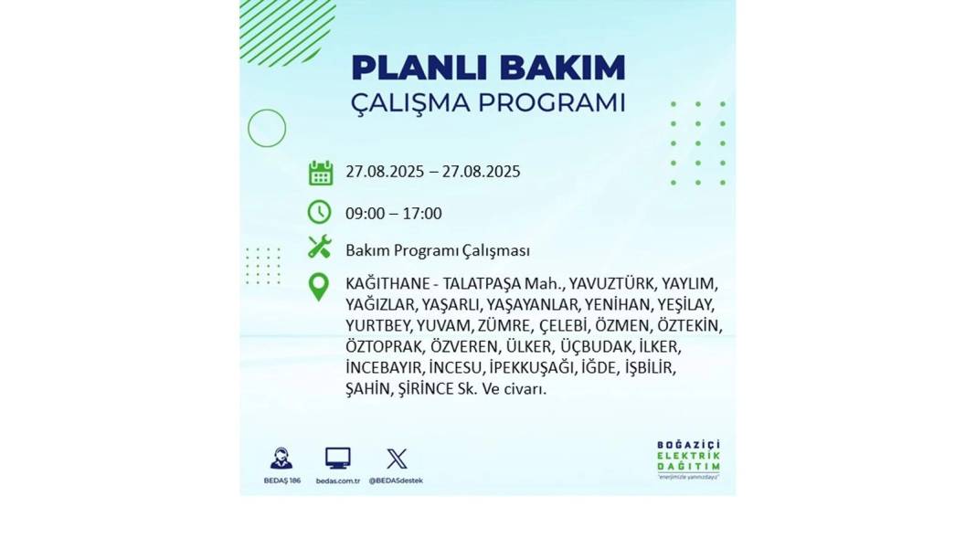 O ilçelerde elektrik olmayacak: BEDAŞ 27 Ağustos Çarşamba günü elektrik kesintisi yaşayacak ilçeleri sıraladı! 38
