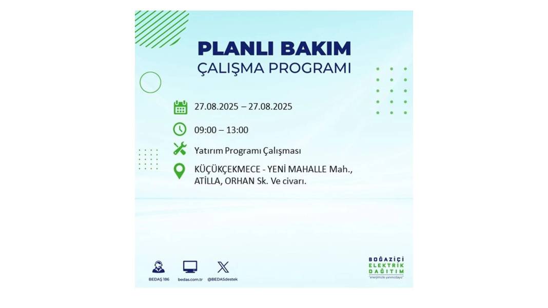 O ilçelerde elektrik olmayacak: BEDAŞ 27 Ağustos Çarşamba günü elektrik kesintisi yaşayacak ilçeleri sıraladı! 41