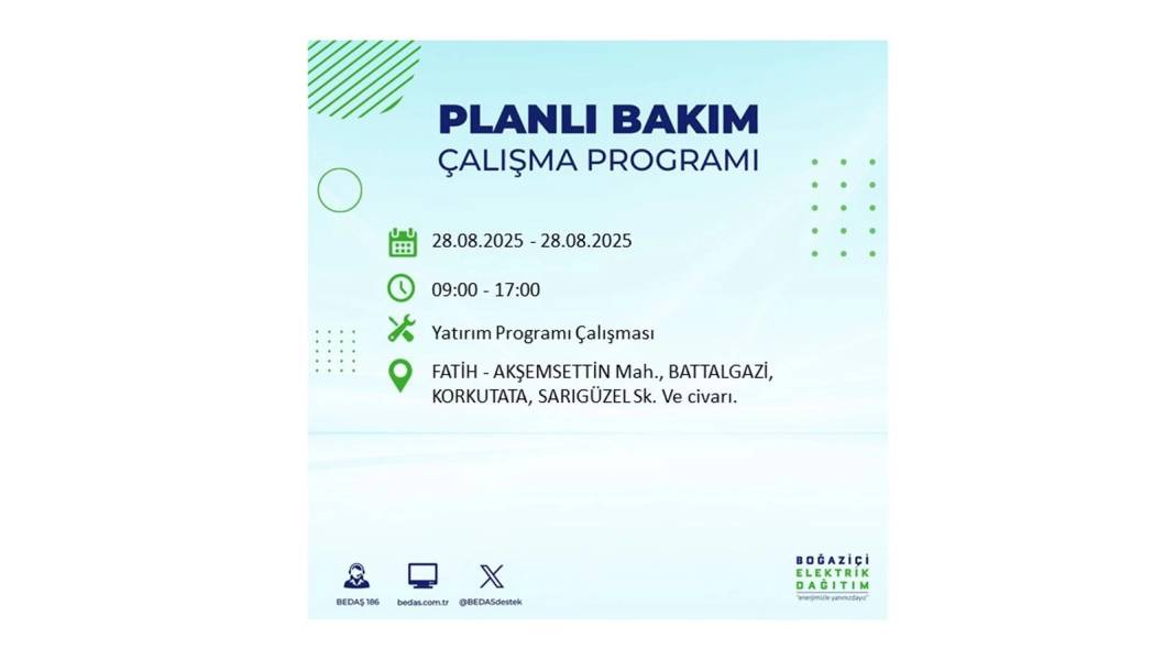 Karanlığa gömülecekler: 28 Ağustos Perşembe İstanbul'da elektrik kesintisi yaşayacak ilçeler belli oldu! 30