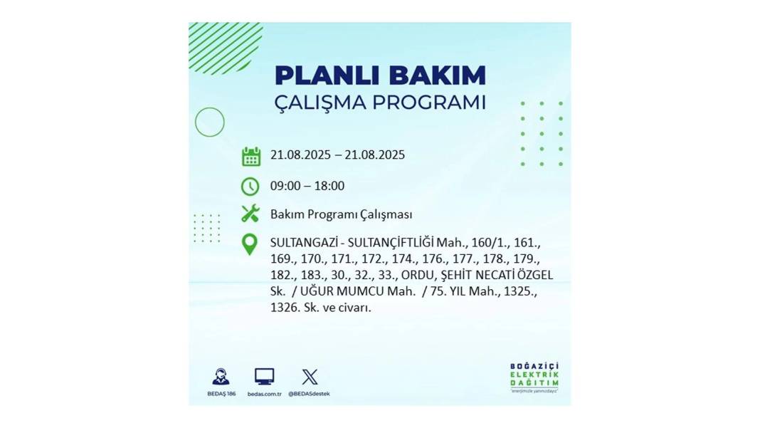 O ilçelerde elektrik olmayacak: BEDAŞ 21 Ağustos Perşembe günü elektrik kesintisi yaşayacak ilçeleri sıraladı! 5