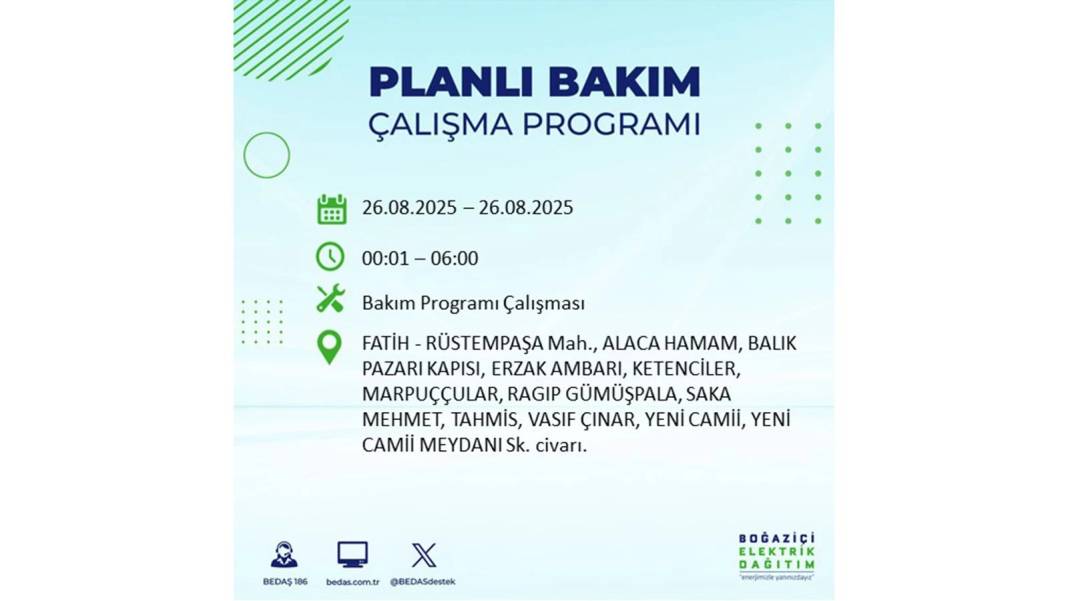 O ilçelerde saatlerce elektrik olmayacak: BEDAŞ 26 Ağustos Salı elektrik kesintisi yaşayacak ilçeleri duyurdu! 46