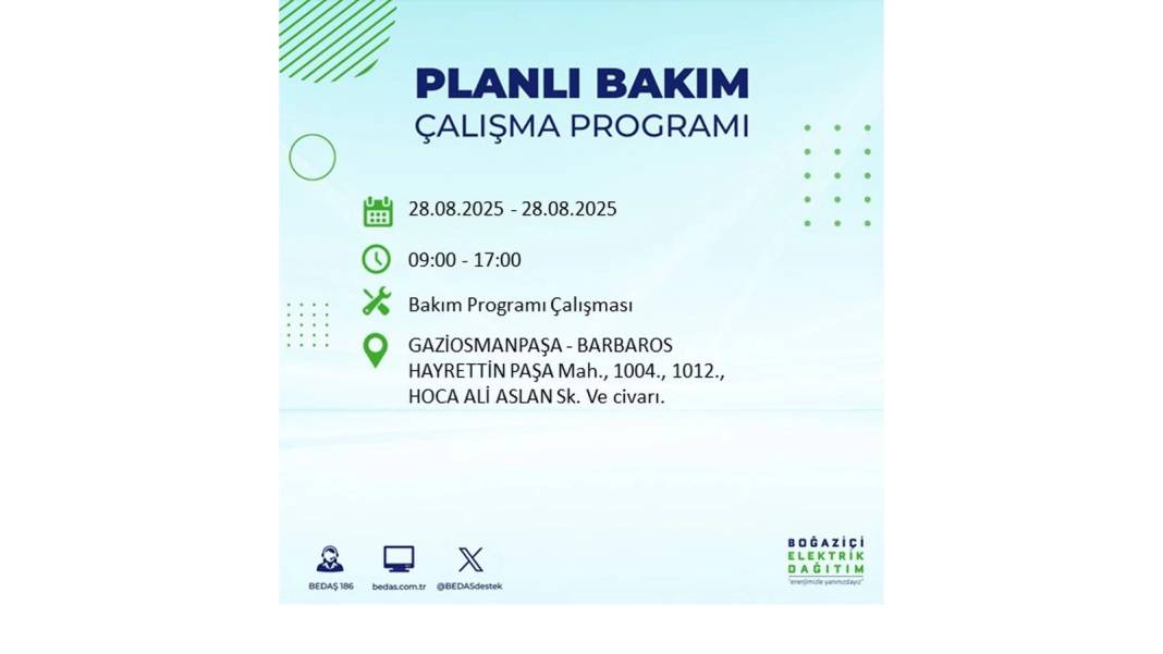 Karanlığa gömülecekler: 28 Ağustos Perşembe İstanbul'da elektrik kesintisi yaşayacak ilçeler belli oldu! 26