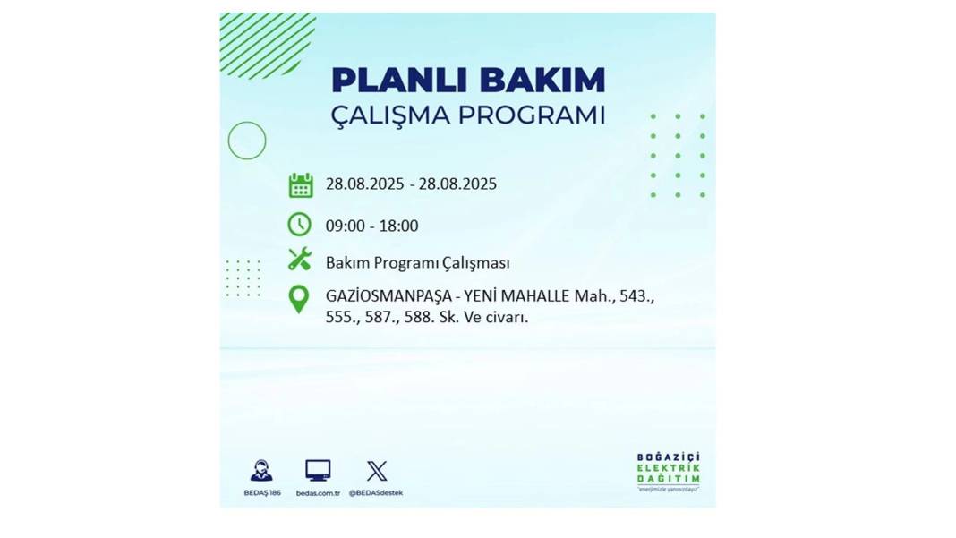 Karanlığa gömülecekler: 28 Ağustos Perşembe İstanbul'da elektrik kesintisi yaşayacak ilçeler belli oldu! 27