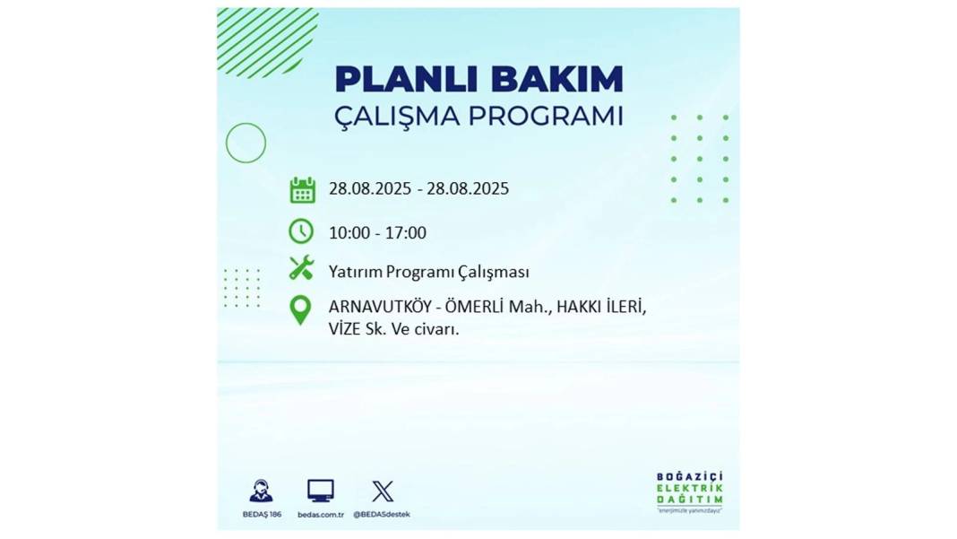 Karanlığa gömülecekler: 28 Ağustos Perşembe İstanbul'da elektrik kesintisi yaşayacak ilçeler belli oldu! 72