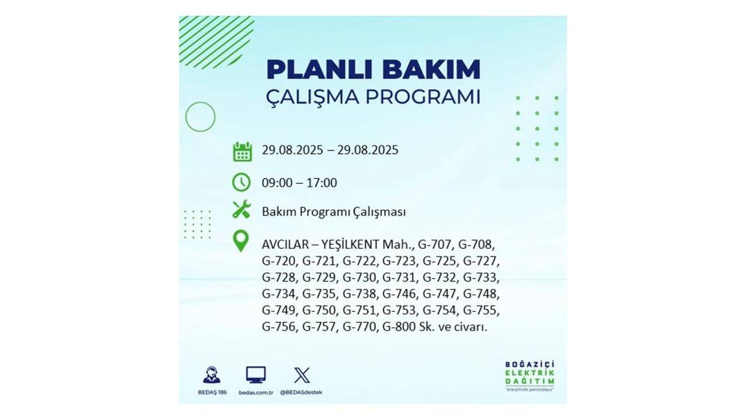 O ilçelerde elektrik olmayacak: BEDAŞ 29 Ağustos Cuma günü elektrik kesintisi yaşayacak ilçeleri sıraladı! 76