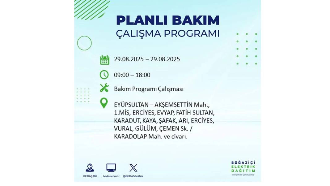 O ilçelerde elektrik olmayacak: BEDAŞ 29 Ağustos Cuma günü elektrik kesintisi yaşayacak ilçeleri sıraladı! 28