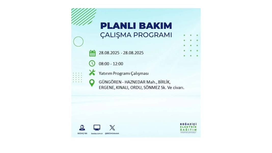 Karanlığa gömülecekler: 28 Ağustos Perşembe İstanbul'da elektrik kesintisi yaşayacak ilçeler belli oldu! 22