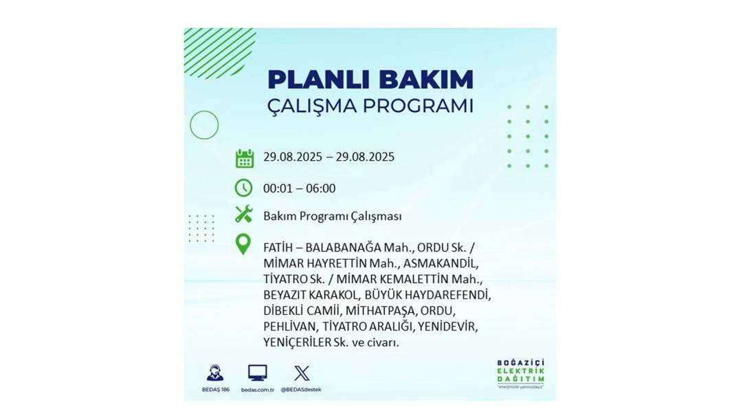 O ilçelerde elektrik olmayacak: BEDAŞ 29 Ağustos Cuma günü elektrik kesintisi yaşayacak ilçeleri sıraladı! 21