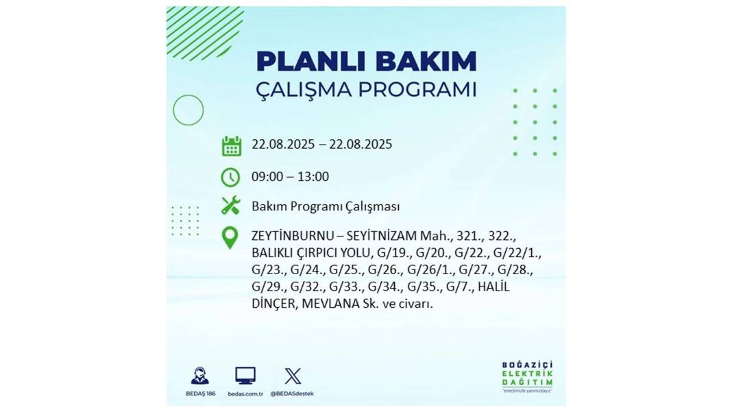 O ilçelerde elektrik olmayacak: BEDAŞ 22 Ağustos Cuma günü elektrik kesintisi yaşayacak ilçeleri sıraladı! 1