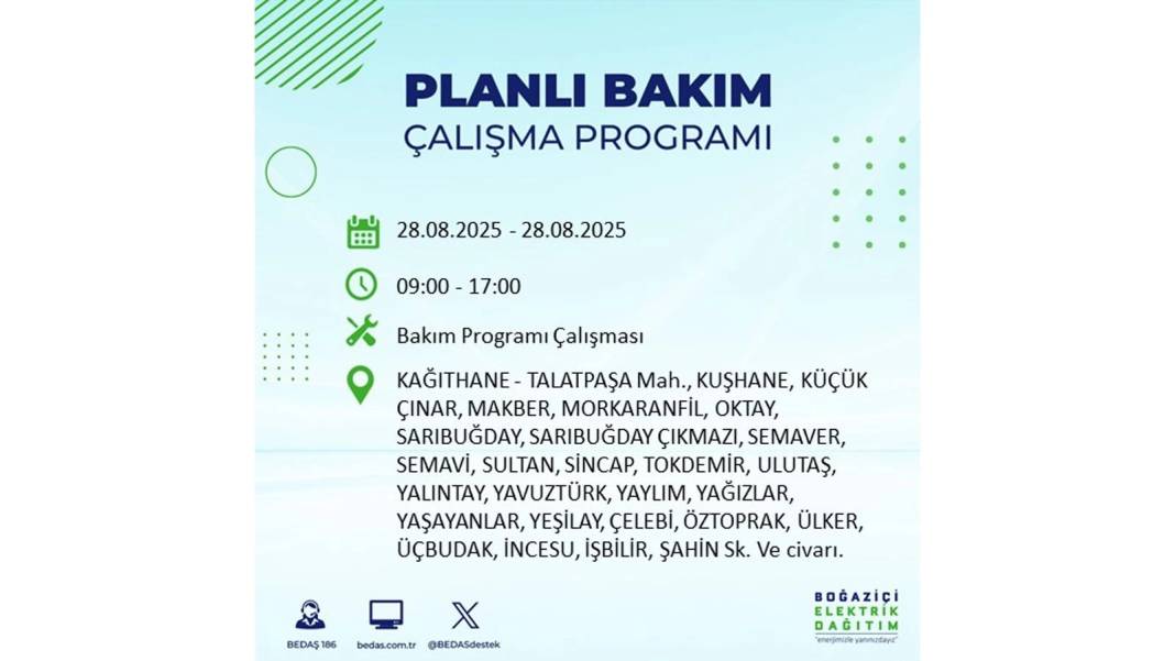 Karanlığa gömülecekler: 28 Ağustos Perşembe İstanbul'da elektrik kesintisi yaşayacak ilçeler belli oldu! 14