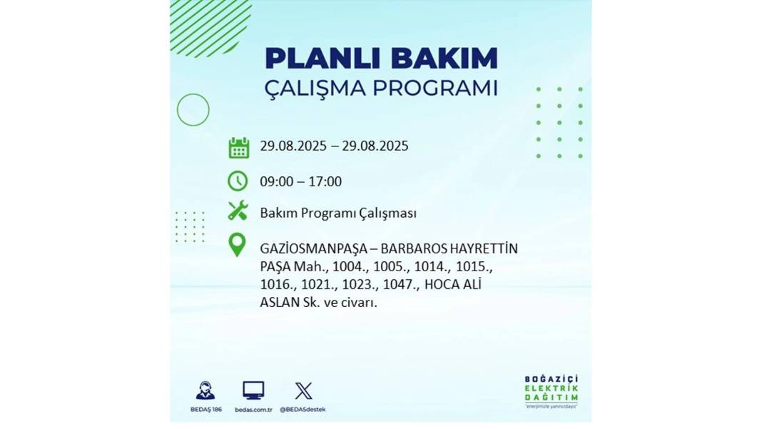 O ilçelerde elektrik olmayacak: BEDAŞ 29 Ağustos Cuma günü elektrik kesintisi yaşayacak ilçeleri sıraladı! 24