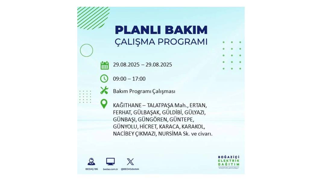 O ilçelerde elektrik olmayacak: BEDAŞ 29 Ağustos Cuma günü elektrik kesintisi yaşayacak ilçeleri sıraladı! 18