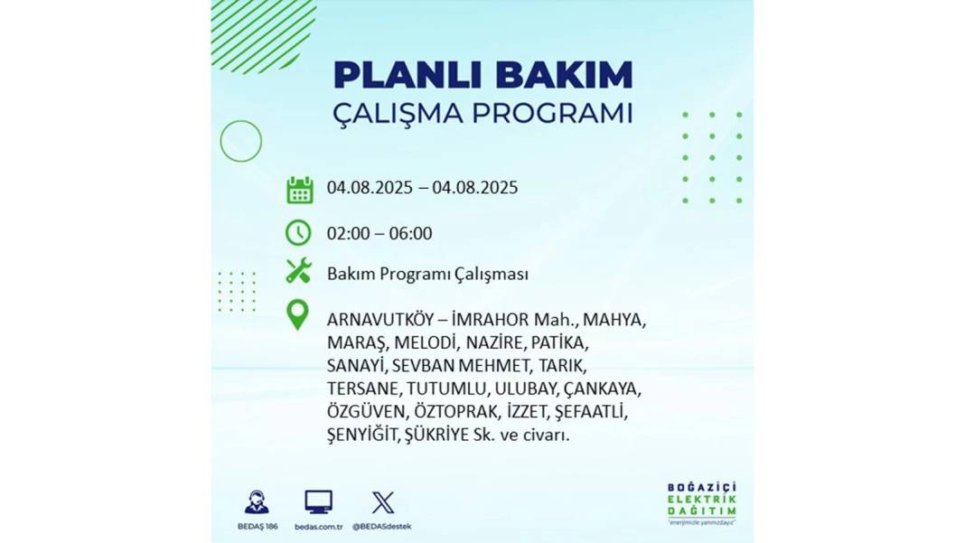 BÜYÜK ELEKTRİK KESİNTİSİ YAŞANACAK: BEDAŞ 4 Ağustos Pazartesi elektrik kesintisi yaşayacak ilçeleri sıraladı! 4