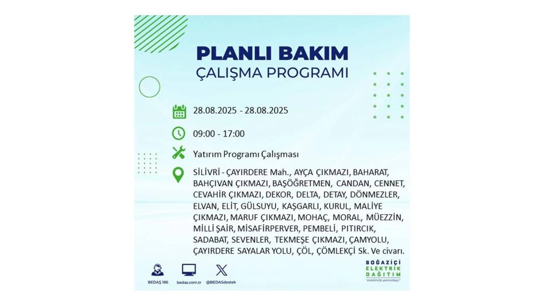 Karanlığa gömülecekler: 28 Ağustos Perşembe İstanbul'da elektrik kesintisi yaşayacak ilçeler belli oldu! 5