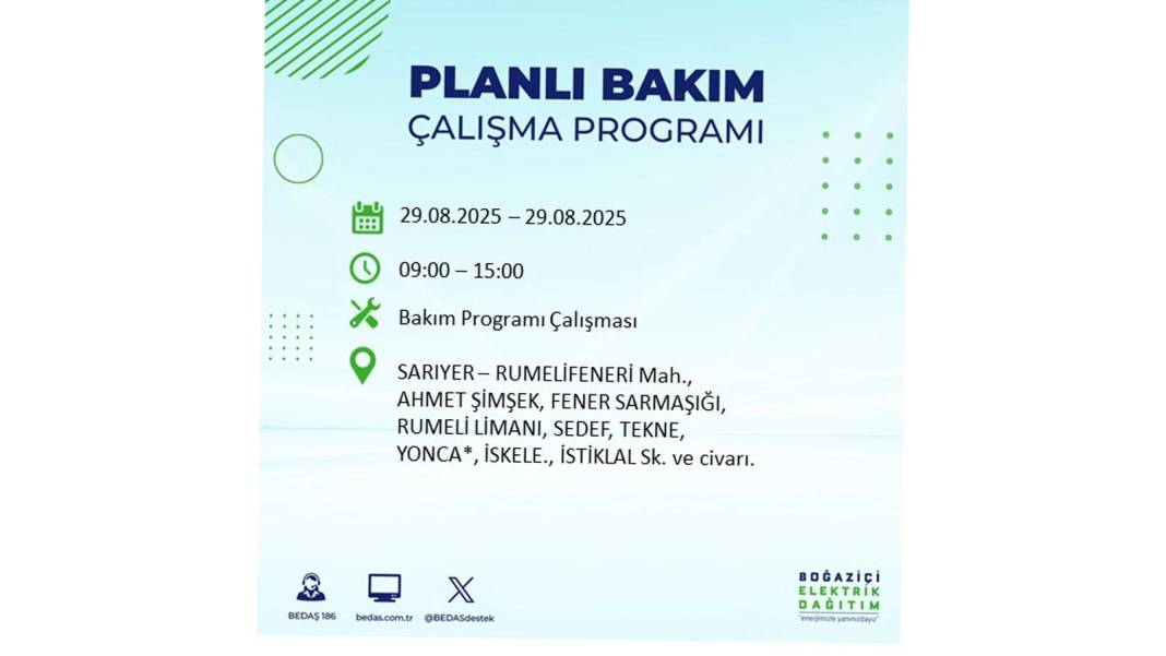 O ilçelerde elektrik olmayacak: BEDAŞ 29 Ağustos Cuma günü elektrik kesintisi yaşayacak ilçeleri sıraladı! 13