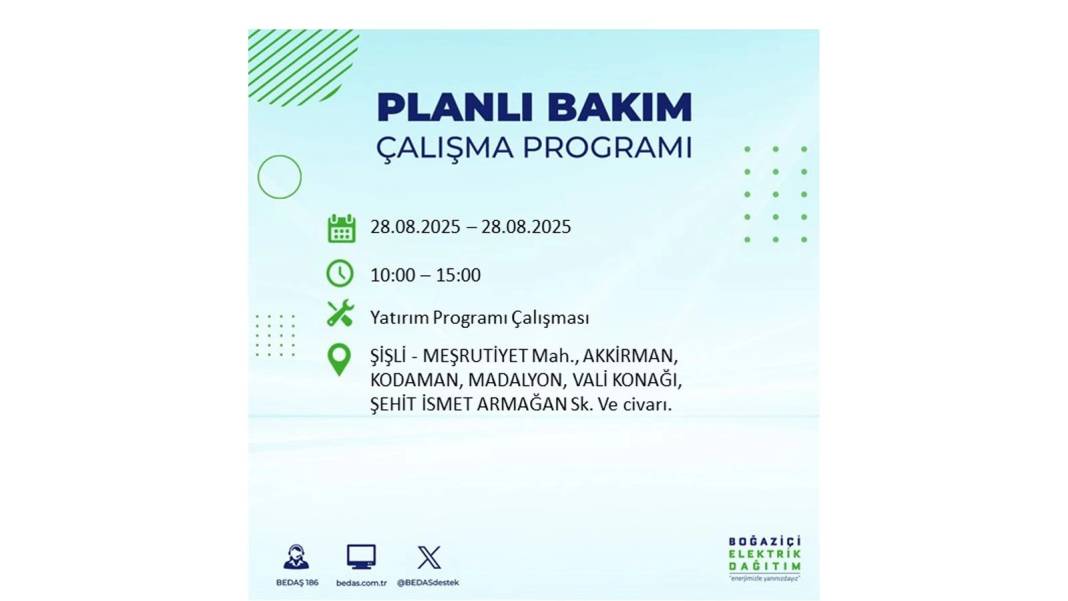 Karanlığa gömülecekler: 28 Ağustos Perşembe İstanbul'da elektrik kesintisi yaşayacak ilçeler belli oldu! 3