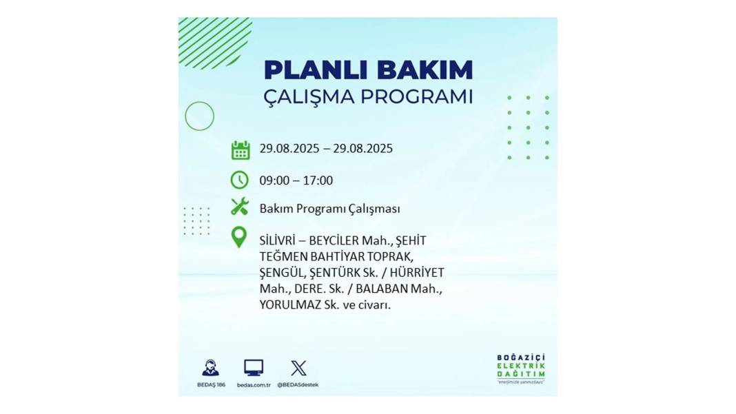 O ilçelerde elektrik olmayacak: BEDAŞ 29 Ağustos Cuma günü elektrik kesintisi yaşayacak ilçeleri sıraladı! 7