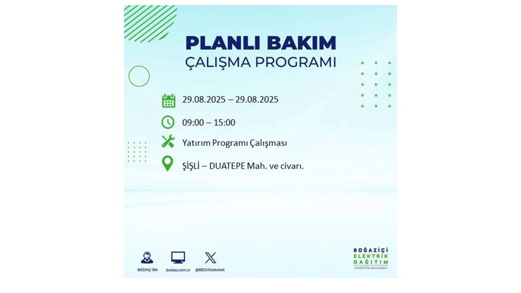 O ilçelerde elektrik olmayacak: BEDAŞ 29 Ağustos Cuma günü elektrik kesintisi yaşayacak ilçeleri sıraladı! 5