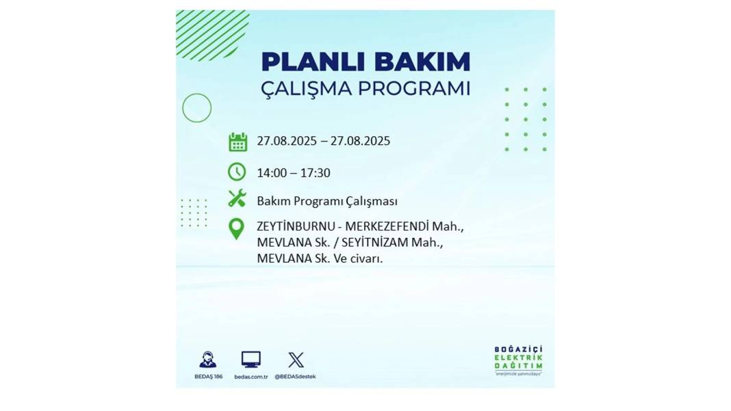 O ilçelerde elektrik olmayacak: BEDAŞ 27 Ağustos Çarşamba günü elektrik kesintisi yaşayacak ilçeleri sıraladı! 3