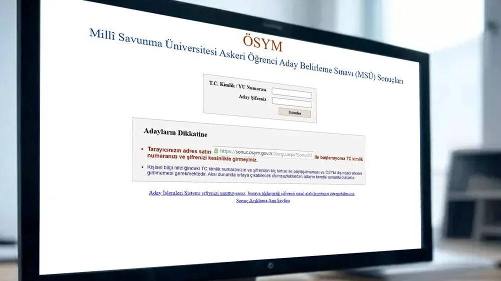 MSÜ SINAV SONUÇ SORGULAMA EKRANI: MSÜ sınavları açıklandı! İşte osym.gov.tr MSÜ Sınav Sonuç Ekranı 3