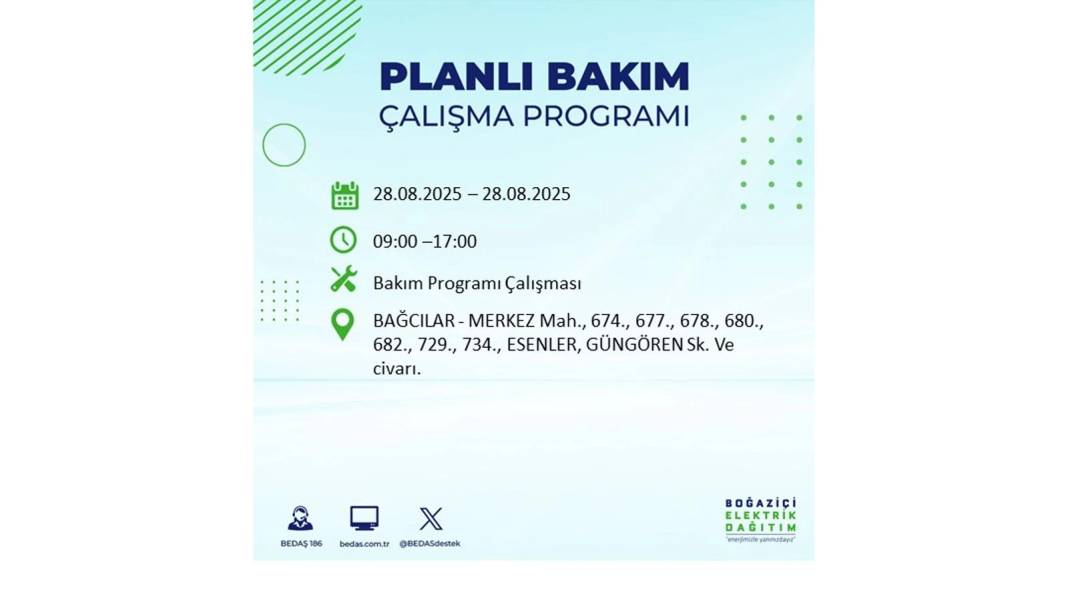 Karanlığa gömülecekler: 28 Ağustos Perşembe İstanbul'da elektrik kesintisi yaşayacak ilçeler belli oldu! 64
