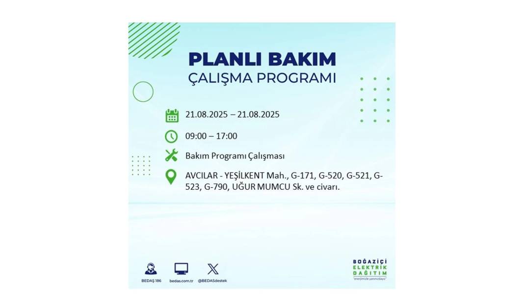 O ilçelerde elektrik olmayacak: BEDAŞ 21 Ağustos Perşembe günü elektrik kesintisi yaşayacak ilçeleri sıraladı! 40