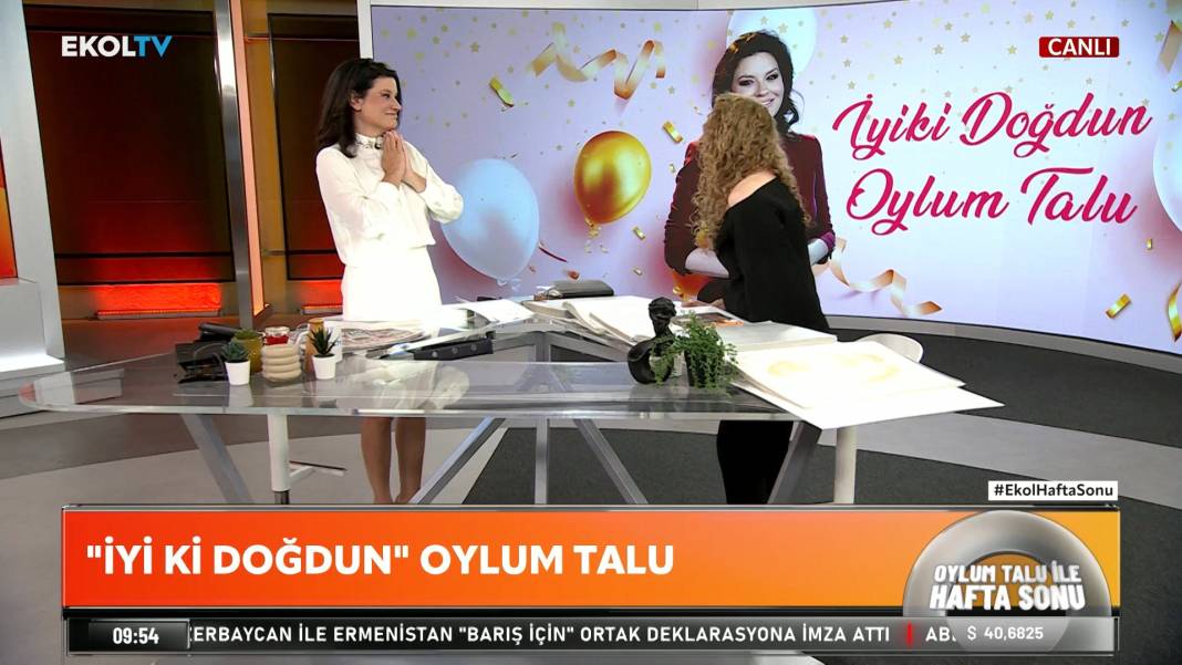 Ekol TV’de sürpriz doğum günü kutlaması! Oylum Talu, canlı yayında duygulandı 5