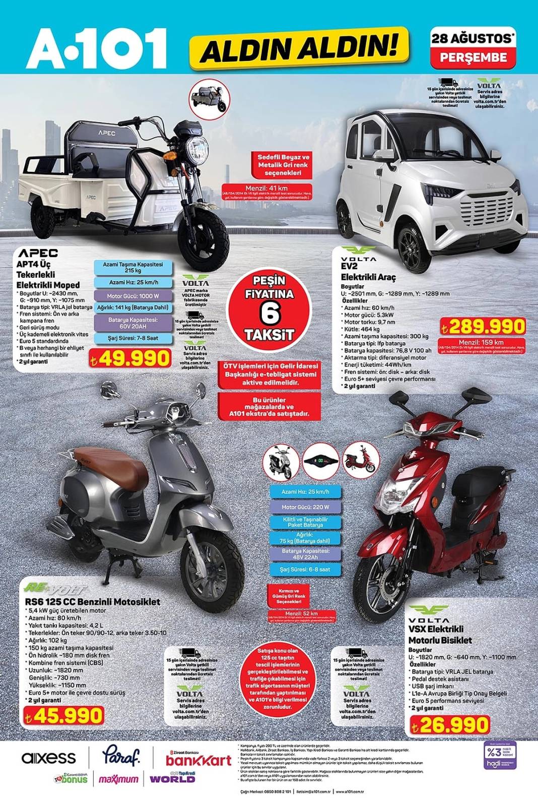 A101'e otomatik çaycılı su sebili ve Volta elektrikli araç geliyor: A101 28 Ağustos indirim kataloğunu duyurdu! 1
