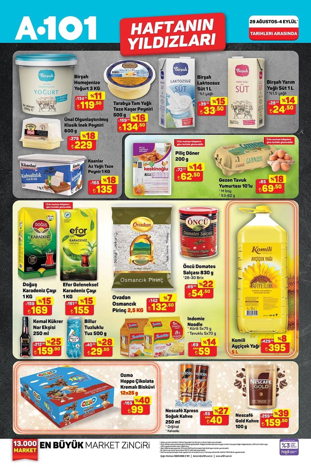 A101'de ayçiçek yağı, çay ve yumurta dev indirimde: İndirimler 4 Eylül'e kadar devam edecek! 1