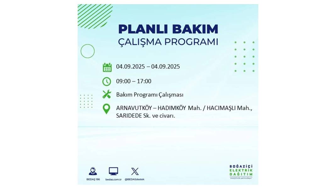 O ilçelerde elektrik olmayacak: BEDAŞ 4 Eylül Perşembe elektrik kesintisi yaşayacak ilçeleri duyurdu! 42