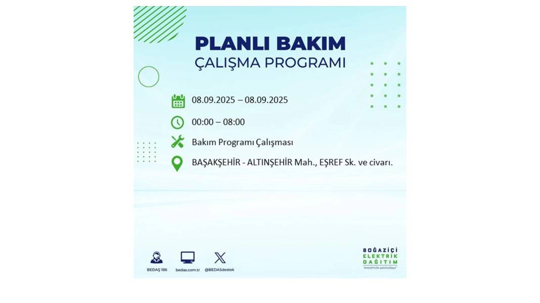 Büyük elektrik kesintisi yaşanacak: BEDAŞ 8 Eylül Pazartesi elektrik kesintisi yaşayacak ilçeleri sıraladı! 50