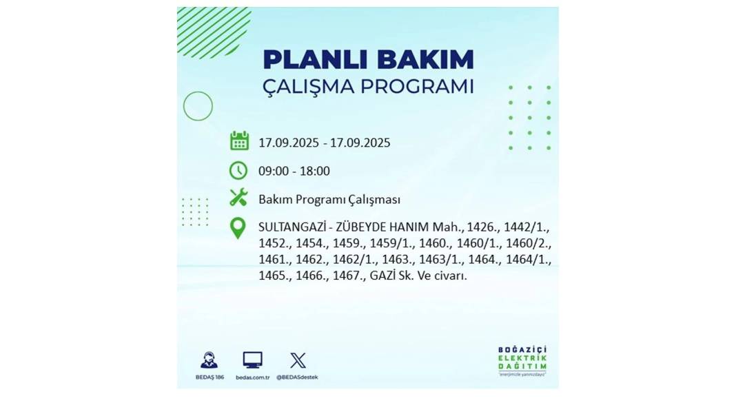 Büyük elektrik kesintisi yaşanacak: BEDAŞ 17 Eylül Çarşamba elektrik kesintisi yaşayacak ilçeleri sıraladı! 10