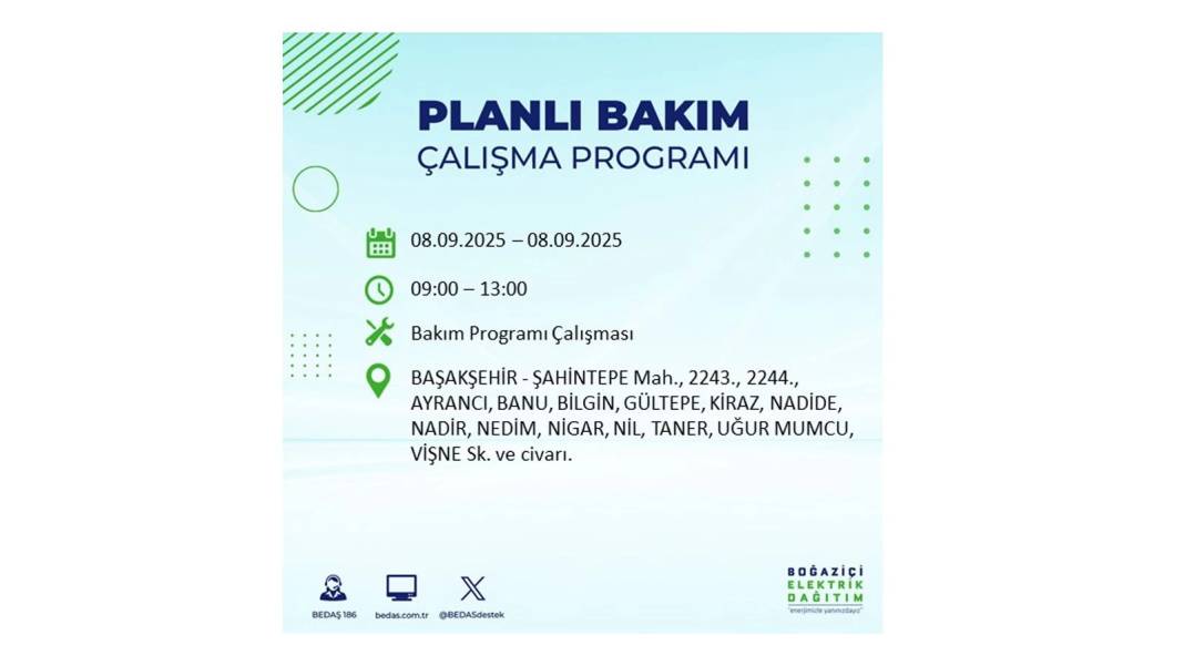 Büyük elektrik kesintisi yaşanacak: BEDAŞ 8 Eylül Pazartesi elektrik kesintisi yaşayacak ilçeleri sıraladı! 44