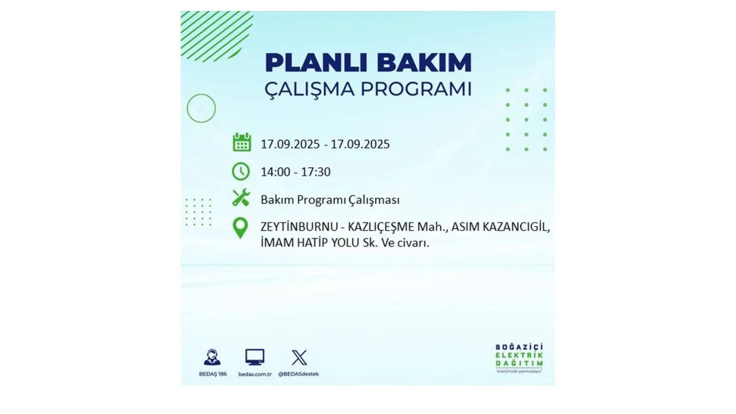 Büyük elektrik kesintisi yaşanacak: BEDAŞ 17 Eylül Çarşamba elektrik kesintisi yaşayacak ilçeleri sıraladı! 3