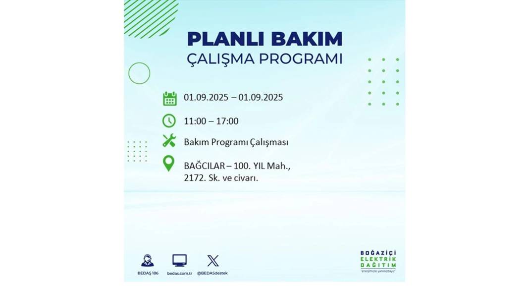 O ilçelerde saatlerce elektrik olmayacak: BEDAŞ 1 Eylül Pazartesi elektrik kesintisi yaşayacak ilçeleri sıraladı 69