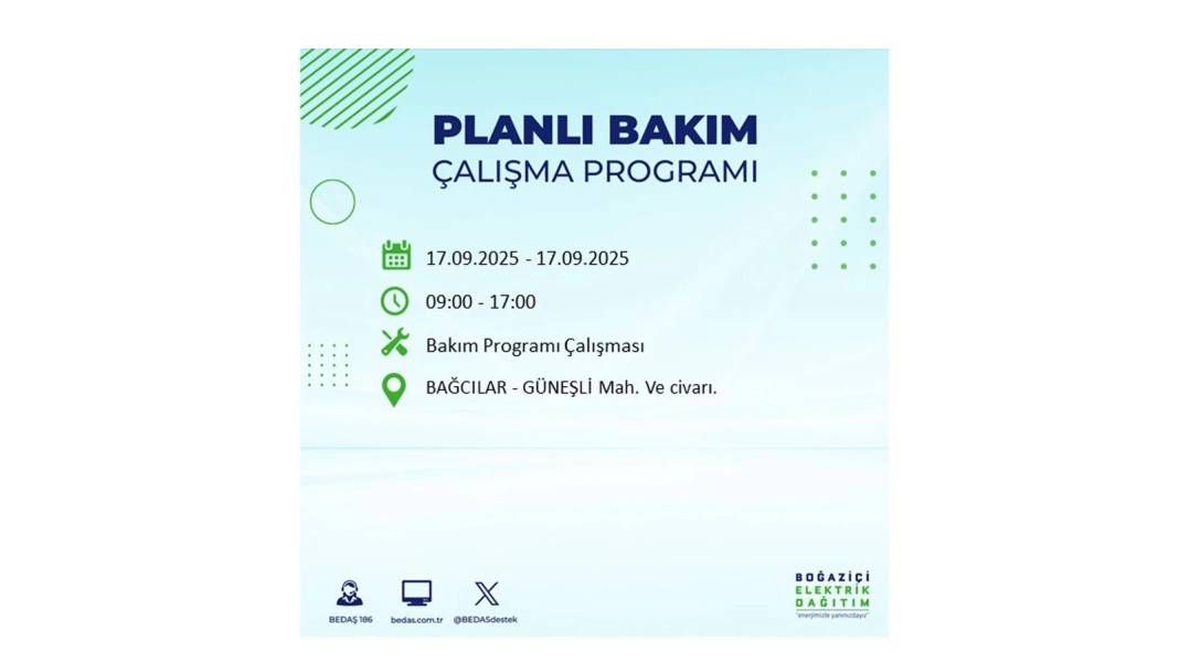 Büyük elektrik kesintisi yaşanacak: BEDAŞ 17 Eylül Çarşamba elektrik kesintisi yaşayacak ilçeleri sıraladı! 105