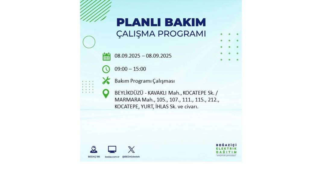 Büyük elektrik kesintisi yaşanacak: BEDAŞ 8 Eylül Pazartesi elektrik kesintisi yaşayacak ilçeleri sıraladı! 42