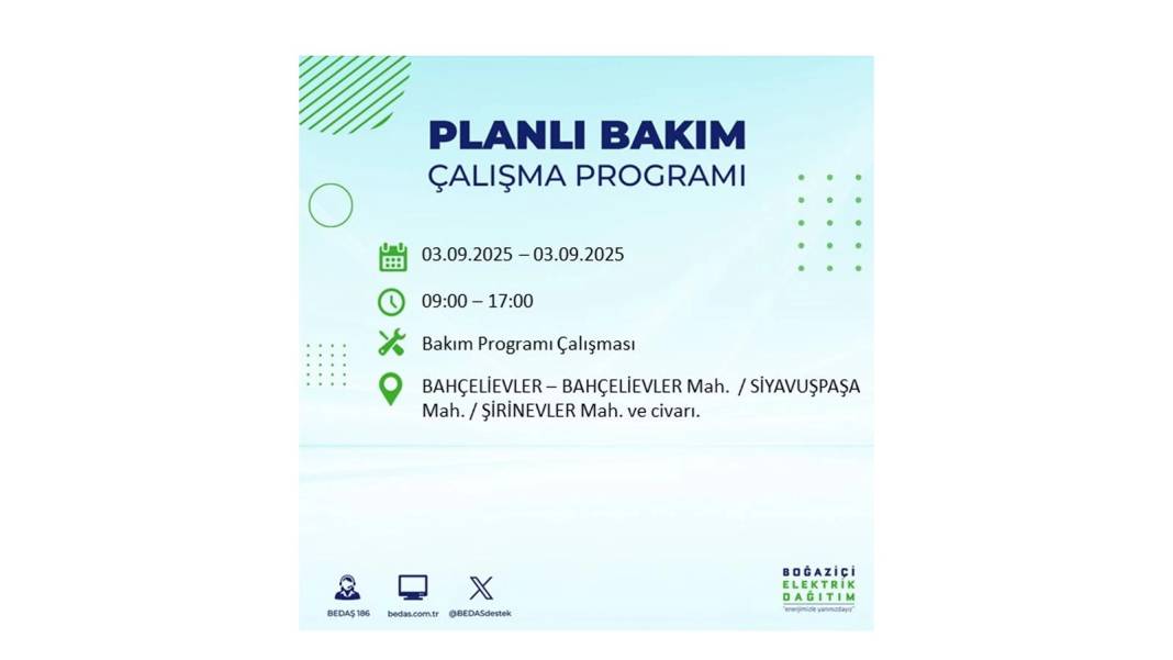 Saatlerce elektrik olmayacak: BEDAŞ 3 Eylül Çarşamba elektrik kesintisi yaşayacak ilçeleri sıraladı! 65