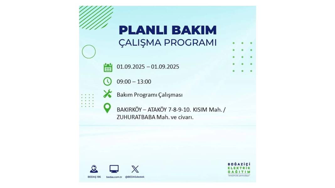 O ilçelerde saatlerce elektrik olmayacak: BEDAŞ 1 Eylül Pazartesi elektrik kesintisi yaşayacak ilçeleri sıraladı 63