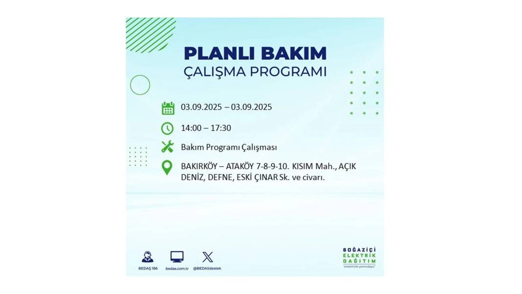 Saatlerce elektrik olmayacak: BEDAŞ 3 Eylül Çarşamba elektrik kesintisi yaşayacak ilçeleri sıraladı! 64