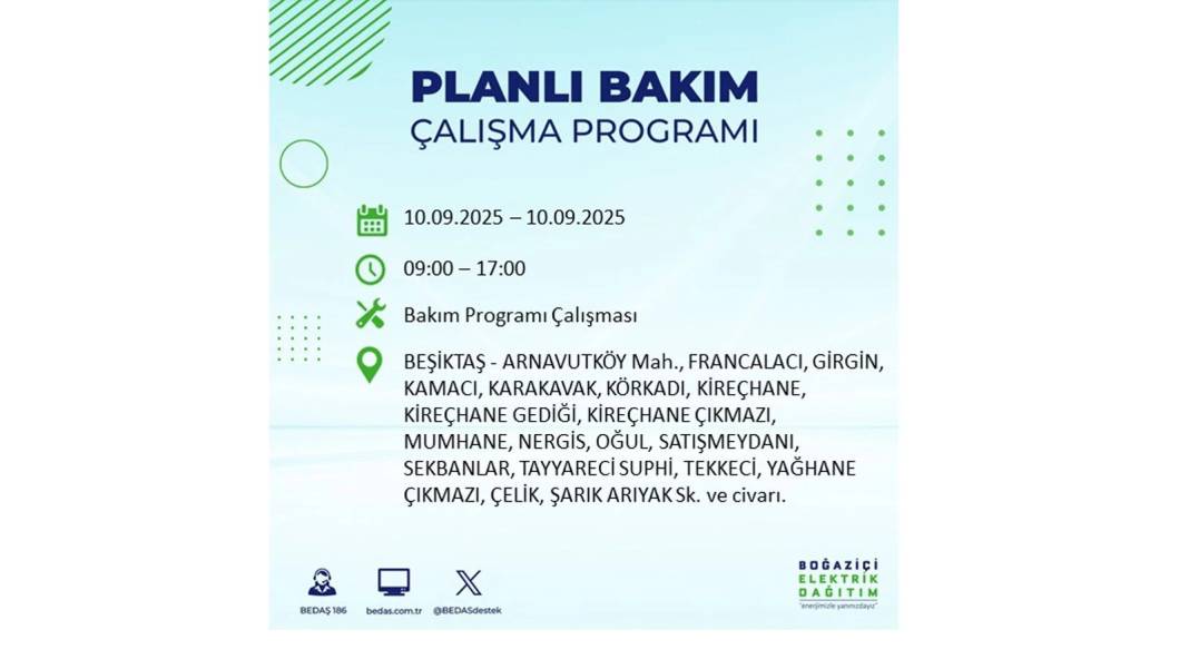 O ilçelerde elektrik olmayacak: BEDAŞ 10 Eylül Çarşamba günü elektrik kesintisi yaşayacak ilçeleri sıraladı! 46