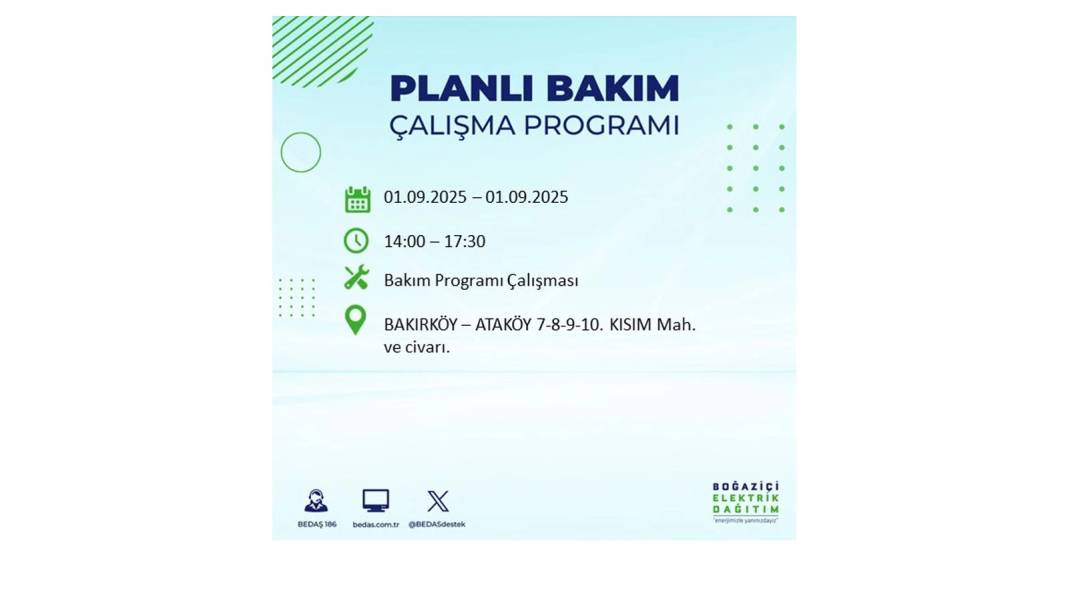 O ilçelerde saatlerce elektrik olmayacak: BEDAŞ 1 Eylül Pazartesi elektrik kesintisi yaşayacak ilçeleri sıraladı 62