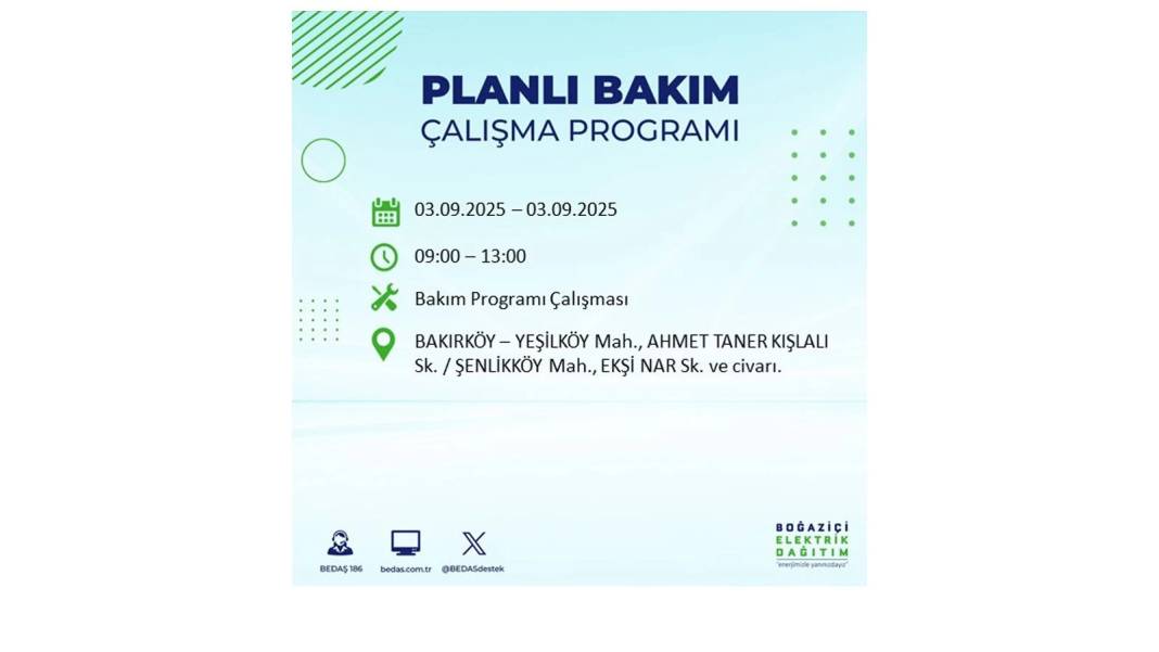 Saatlerce elektrik olmayacak: BEDAŞ 3 Eylül Çarşamba elektrik kesintisi yaşayacak ilçeleri sıraladı! 66
